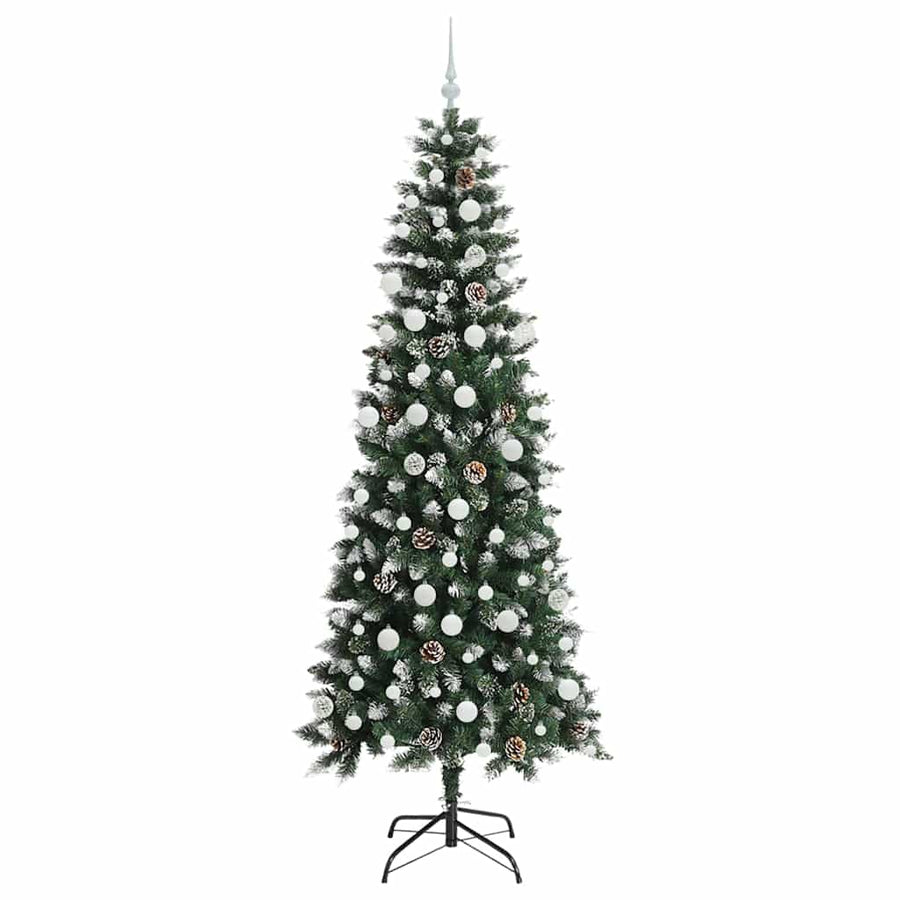 Kunstkerstboom Groen 86 x 86 x 210 cm PVC en Plastic en Staal