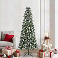 Kunstkerstboom met 300 LED Groen 210 cm PVC en Plastic en Staal