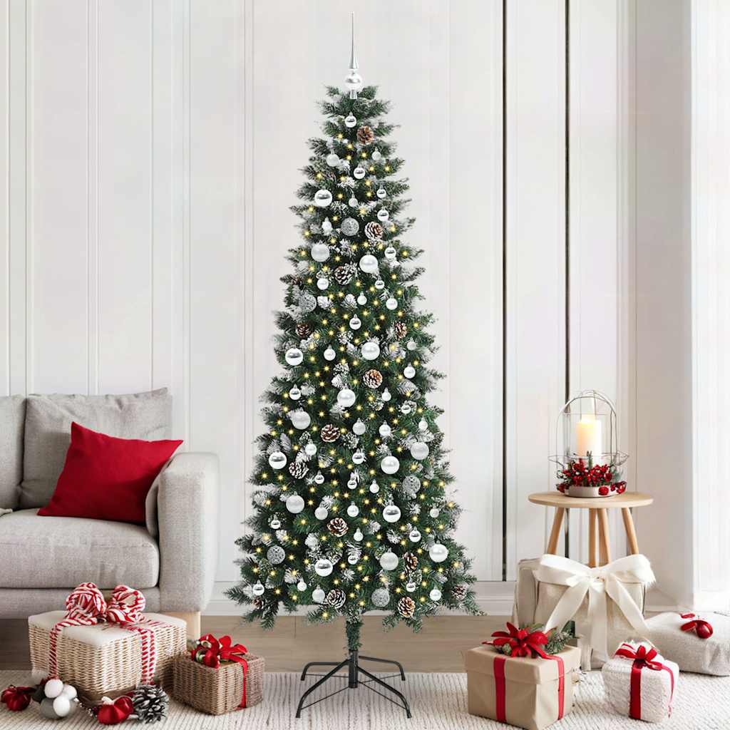 Kunstkerstboom Groen 86 x 86 x 210 cm PVC en Plastic en Staal