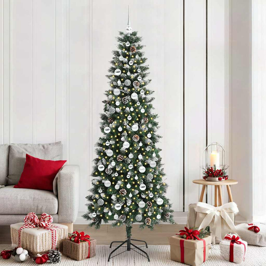 Kunstkerstboom Groen 86 x 86 x 210 cm PVC en Plastic en Staal
