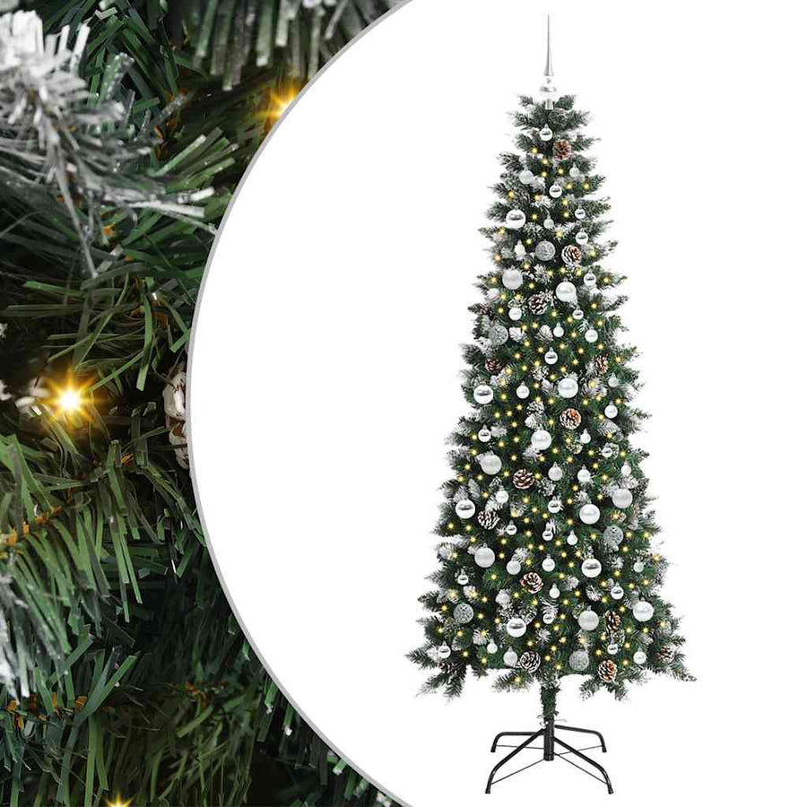 Kunstkerstboom Groen 86 x 86 x 210 cm PVC en Plastic en Staal