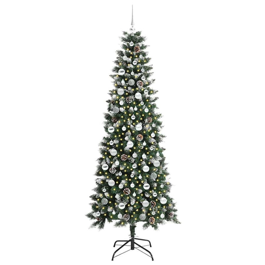 Kunstkerstboom Groen 86 x 86 x 210 cm PVC en Plastic en Staal