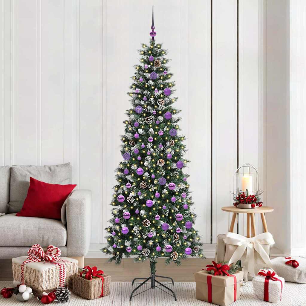 Kunstkerstboom Groen 86 x 86 x 210 cm PVC en Plastic en Staal