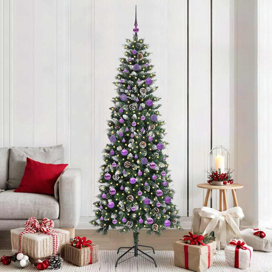 Kunstkerstboom Groen 86 x 86 x 210 cm PVC en Plastic en Staal