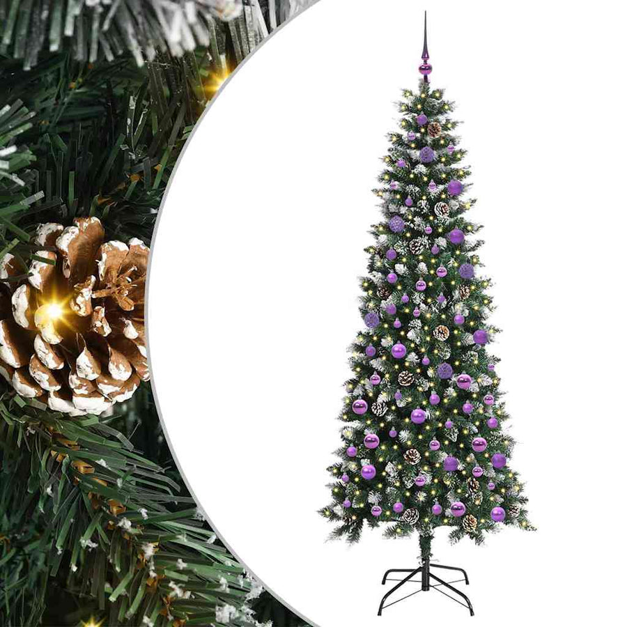 Kunstkerstboom Groen 86 x 86 x 210 cm PVC en Plastic en Staal