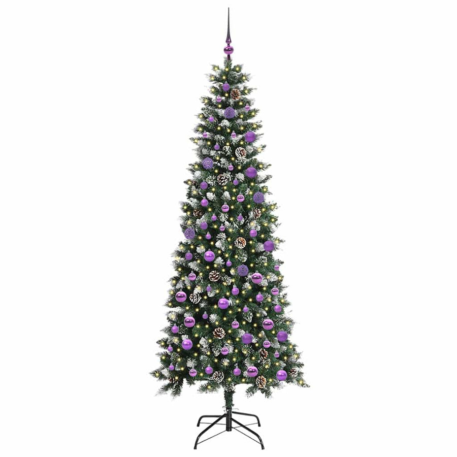 Kunstkerstboom Groen 86 x 86 x 210 cm PVC en Plastic en Staal