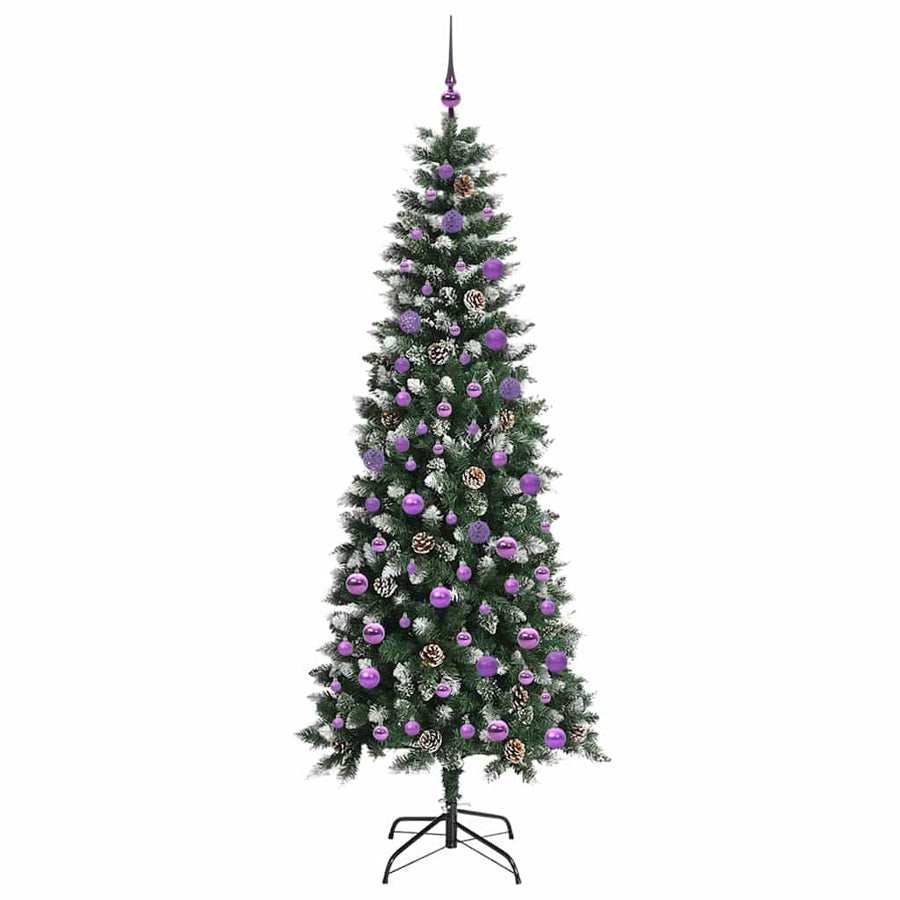 Kunstkerstboom Groen 86 x 86 x 210 cm PVC en Plastic en Staal