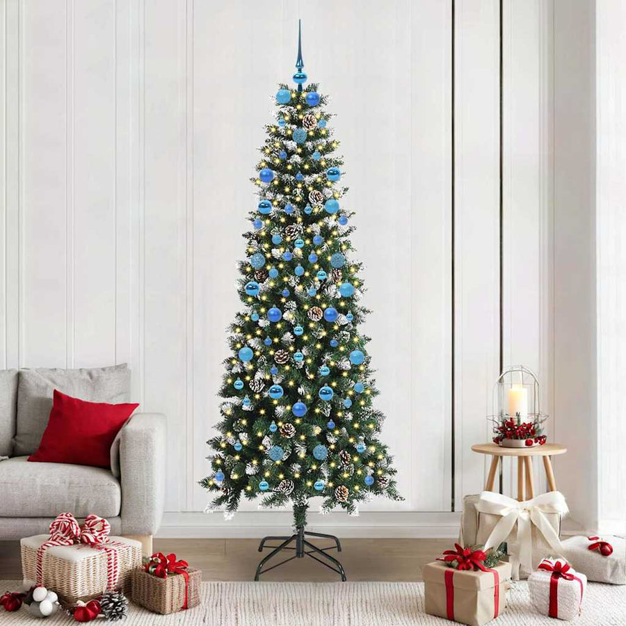 Kunstkerstboom Groen 86 x 86 x 210 cm PVC en Plastic en Staal