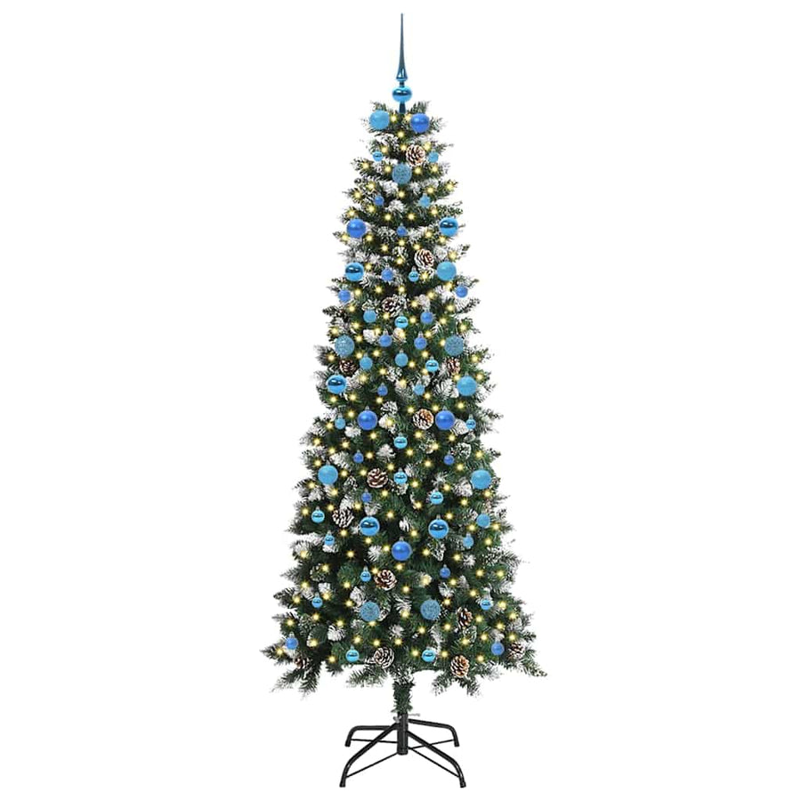 Kunstkerstboom Groen 86 x 86 x 210 cm PVC en Plastic en Staal