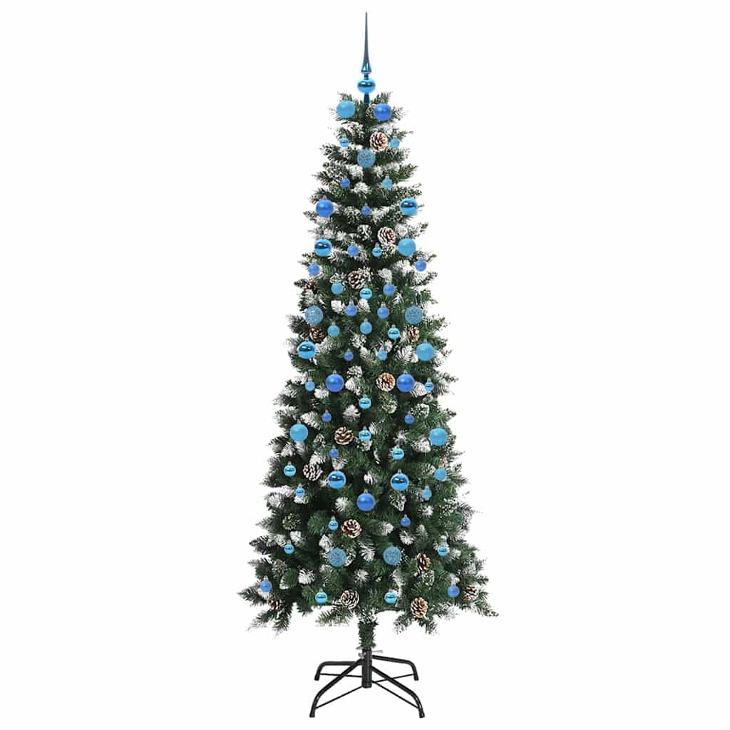 Kunstkerstboom Groen 86 x 86 x 210 cm PVC en Plastic en Staal
