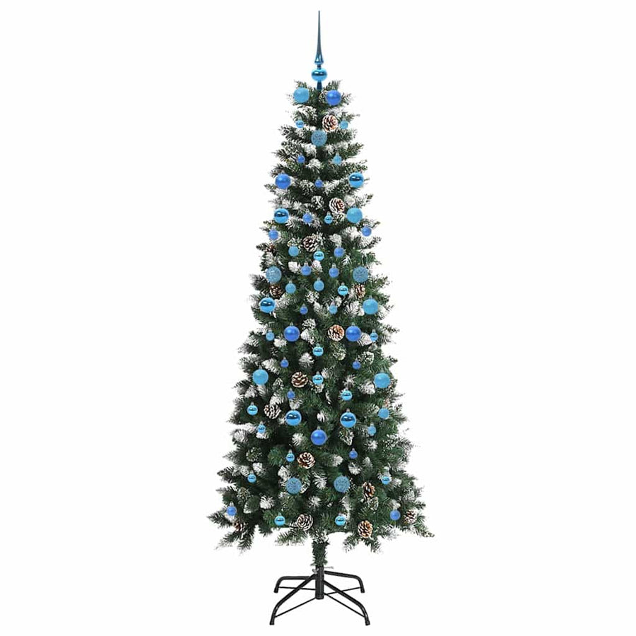 Kunstkerstboom Groen 86 x 86 x 210 cm PVC en Plastic en Staal
