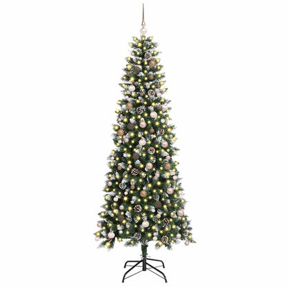 Kunstkerstboom Groen 240 cm PVC en Plastic en Staal