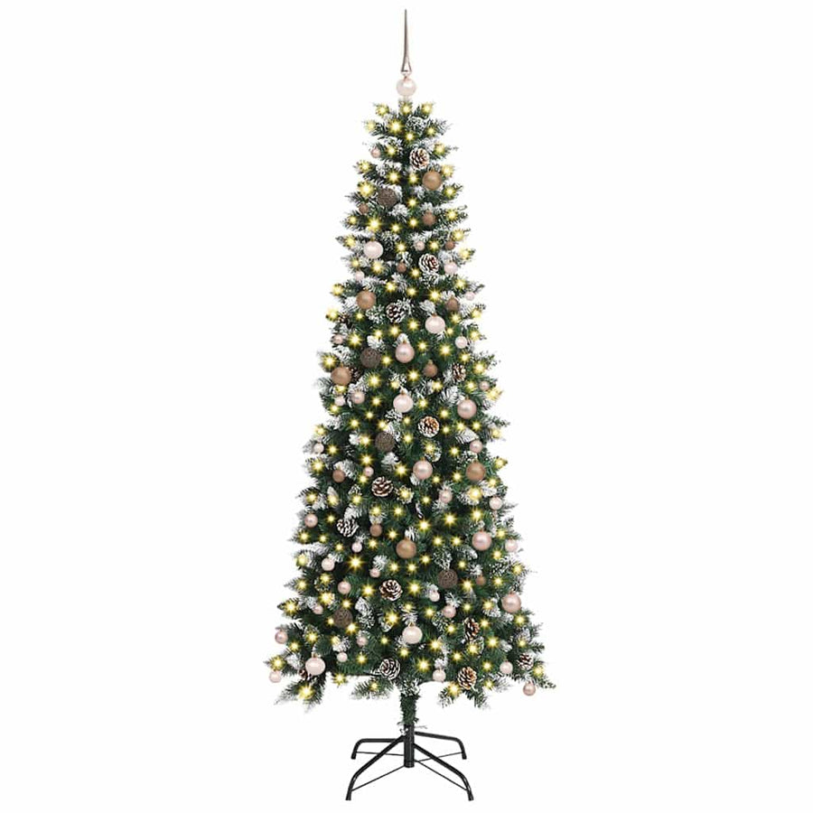 Kunstkerstboom Groen 240 cm PVC en Plastic en Staal
