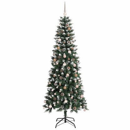 Kunstkerstboom Groen 240 cm PVC en Plastic en Staal