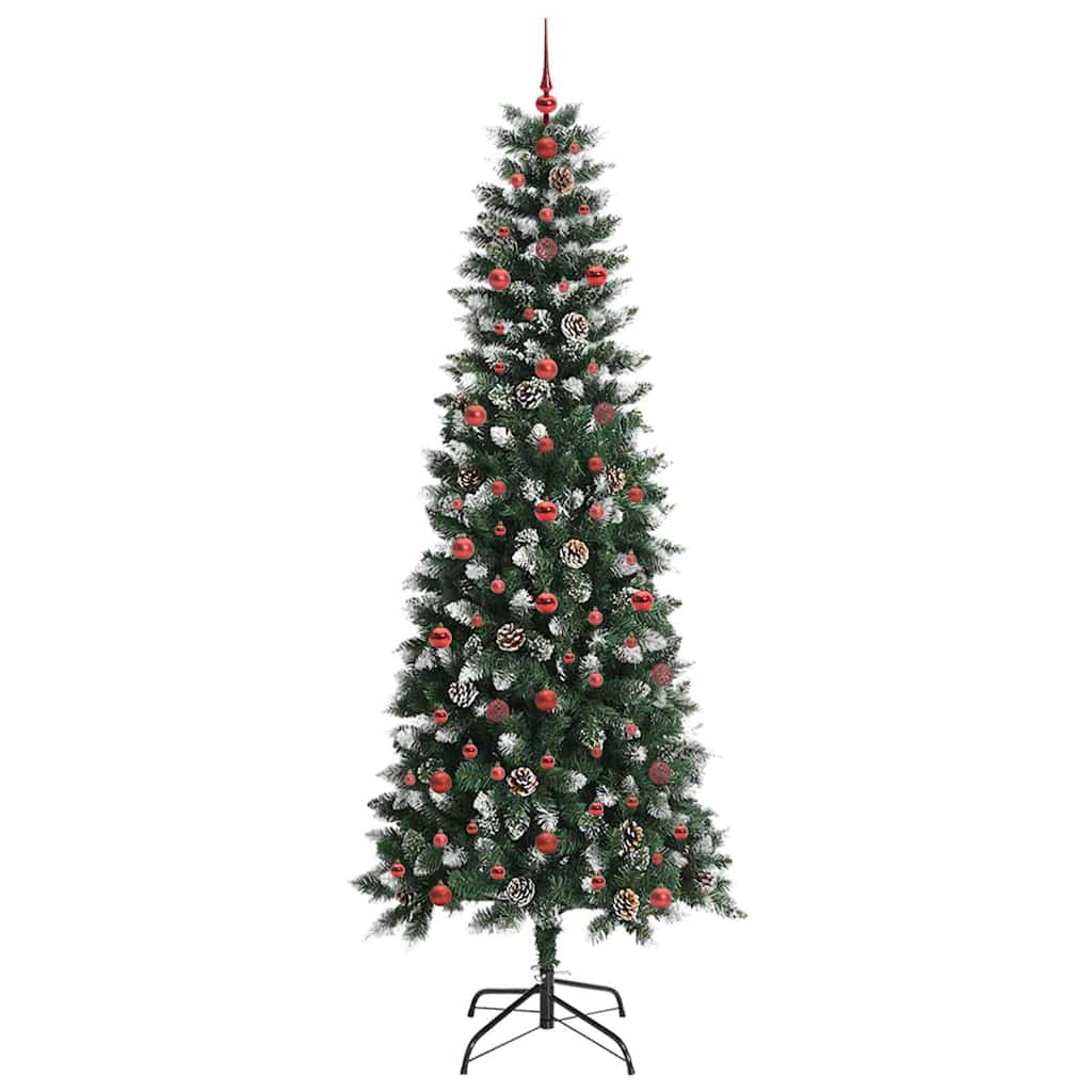 Kunstkerstboom met 300 LED Groen 240 cm PVC en Plastic en Staal