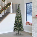 Kunstkerstboom met 300 LED Groen 240 cm PVC en Plastic en Staal