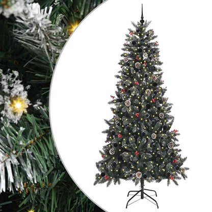 Kunstkerstboom Groen 96 x 96 x 240 cm PVC en Plastic en Staal