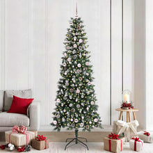 Kunstkerstboom Groen 96 x 96 x 240 cm PVC en Plastic en Staal