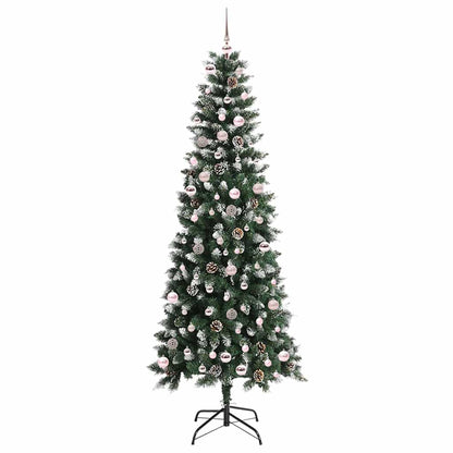 Kunstkerstboom Groen 96 x 96 x 240 cm PVC en Plastic en Staal