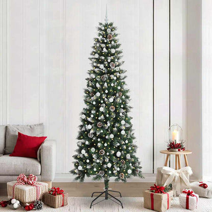 Kunstkerstboom Groen 96 x 96 x 240 cm PVC en Plastic en Staal