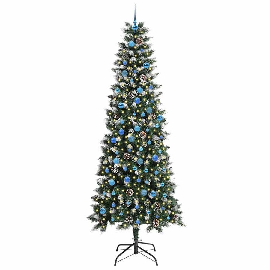 Kunstkerstboom Groen 96 x 96 x 240 cm PVC en Plastic en Staal