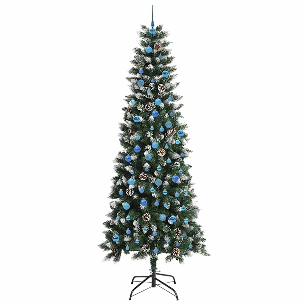 Kunstkerstboom Groen 96 x 96 x 240 cm PVC en Plastic en Staal