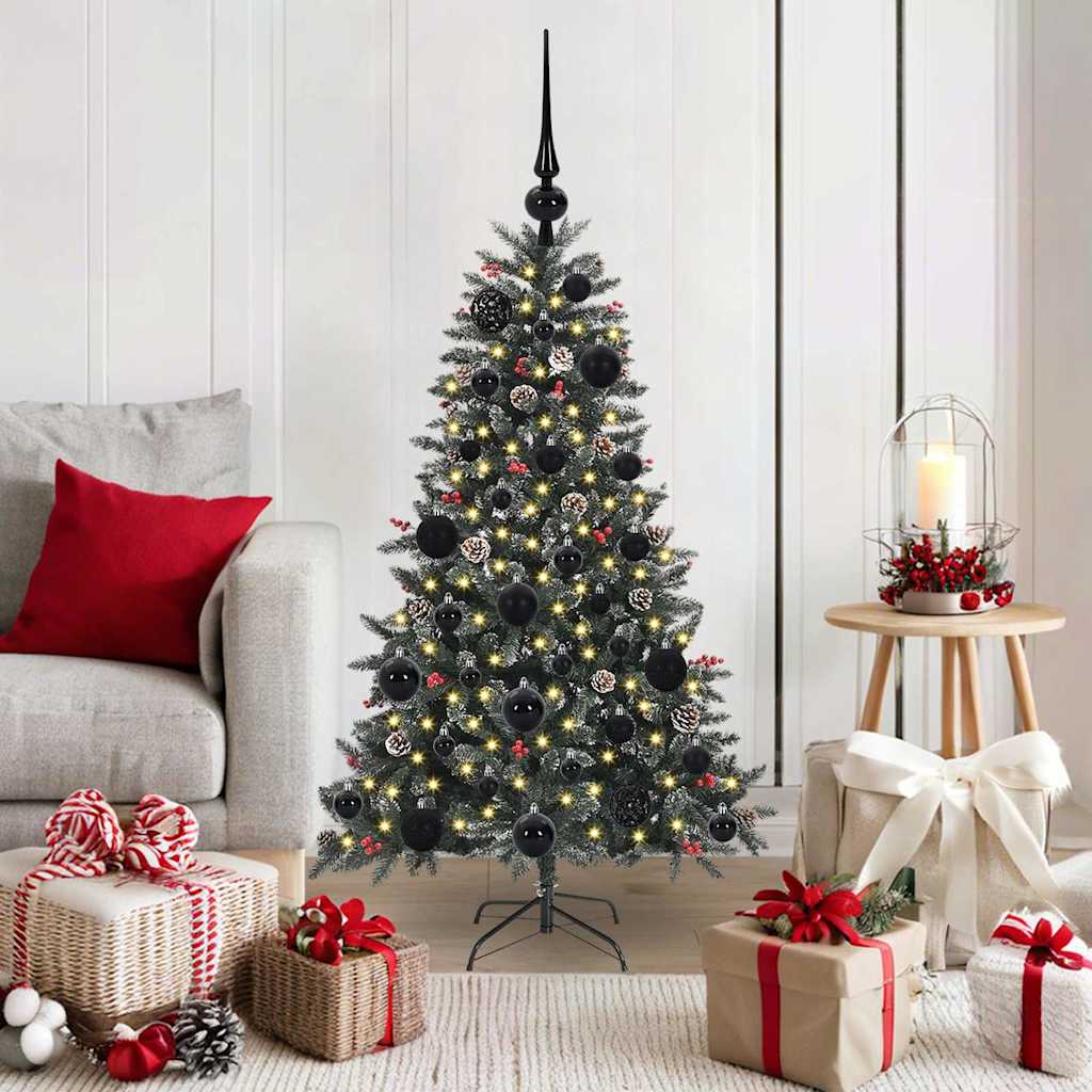 Kunstkerstboom met 150 LED Groen 120 cm PVC en Plastic en Staal