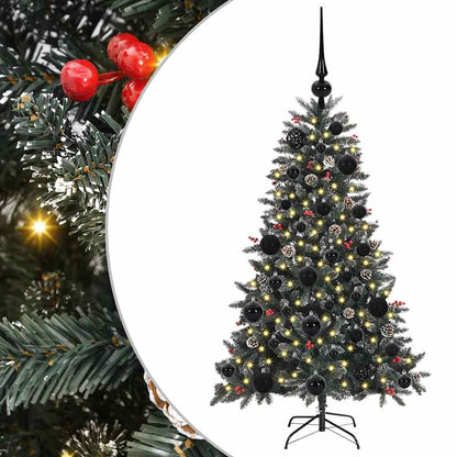 Kunstkerstboom met 150 LED Groen 120 cm PVC en Plastic en Staal