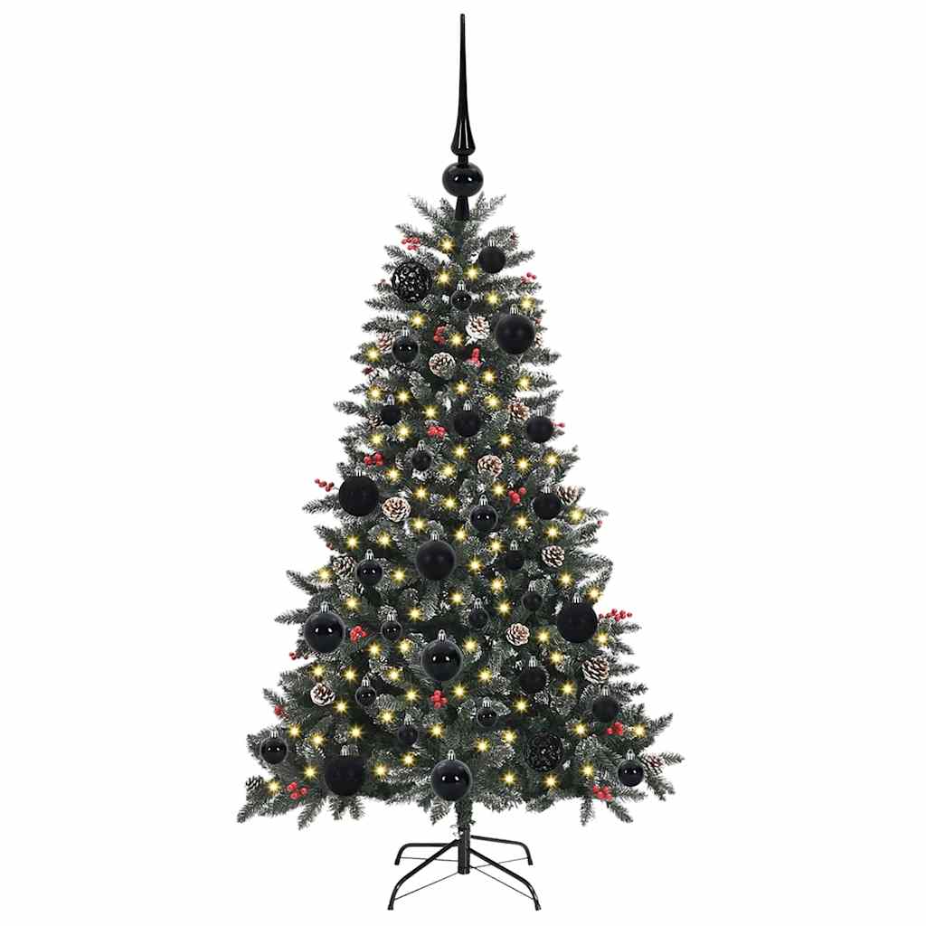 Kunstkerstboom met 150 LED Groen 120 cm PVC en Plastic en Staal