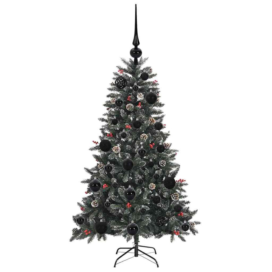 Kunstkerstboom met 150 LED Groen 120 cm PVC en Plastic en Staal