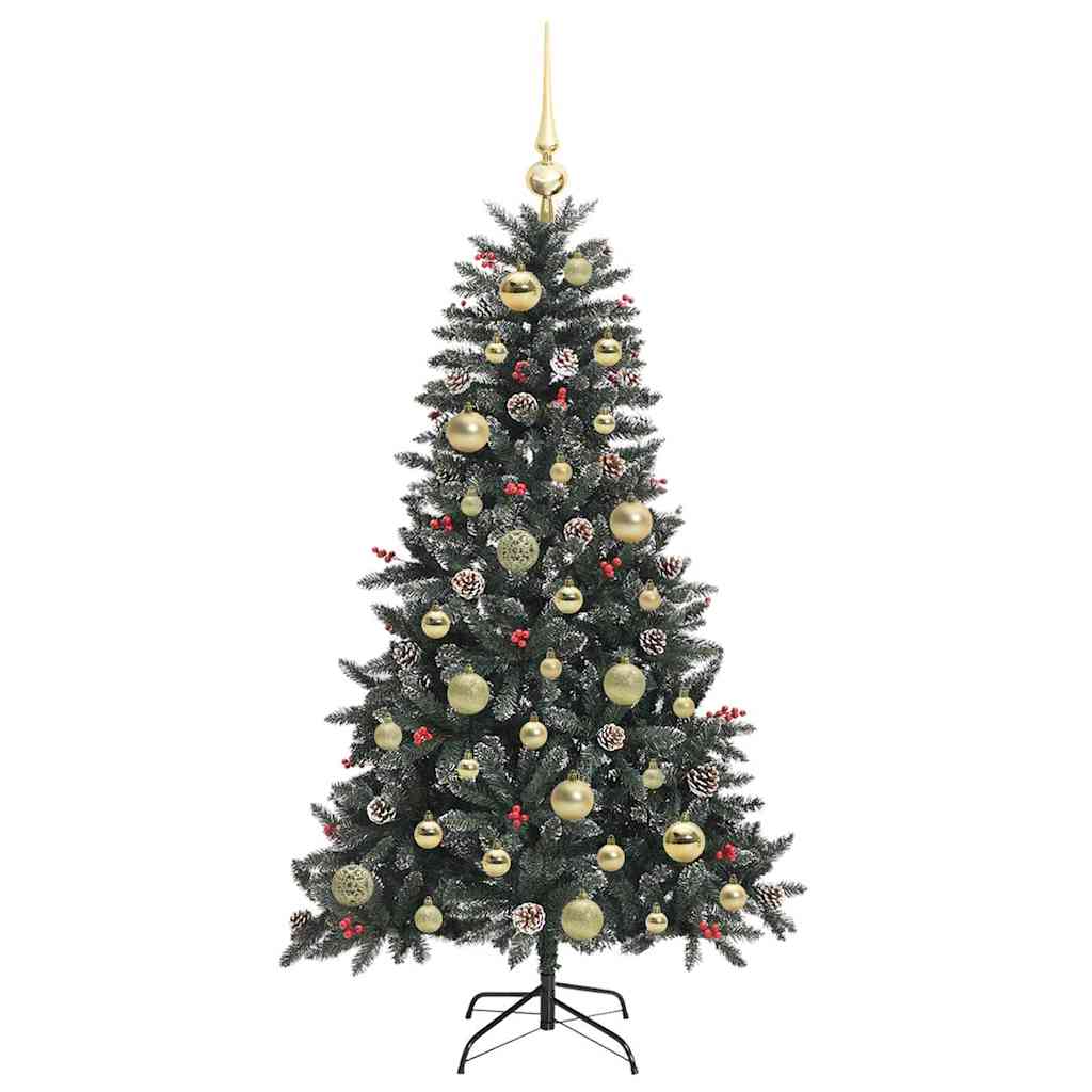 Kunstkerstboom met 150 LED Groen 120 cm PVC en Plastic en Staal