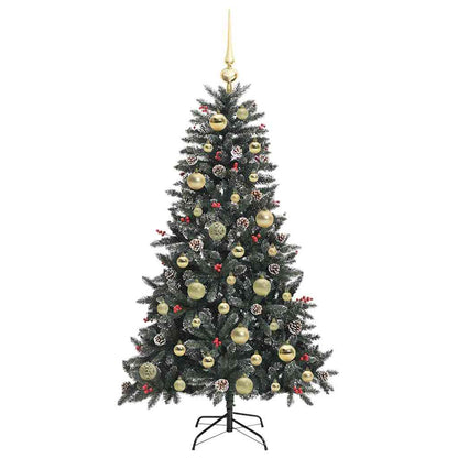 Kunstkerstboom met 150 LED Groen 120 cm PVC en Plastic en Staal