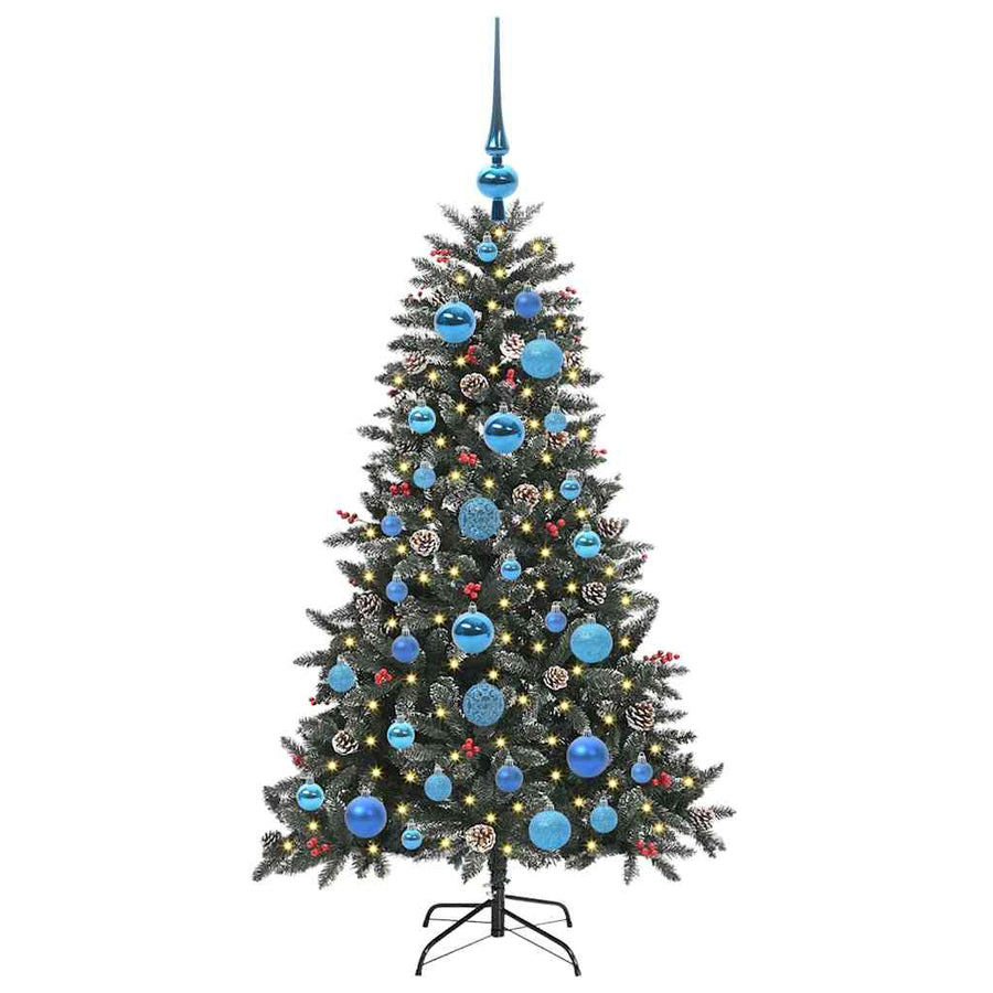 Kunstkerstboom met 150 LED Groen 120 cm PVC en Plastic en Staal
