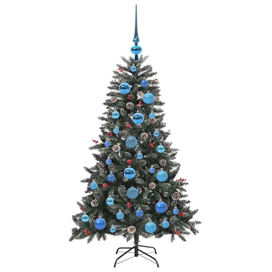 Kunstkerstboom met 150 LED Groen 120 cm PVC en Plastic en Staal