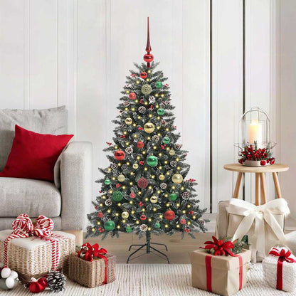 Kunstkerstboom met 150 LED Groen 120 cm PVC en Plastic en Staal