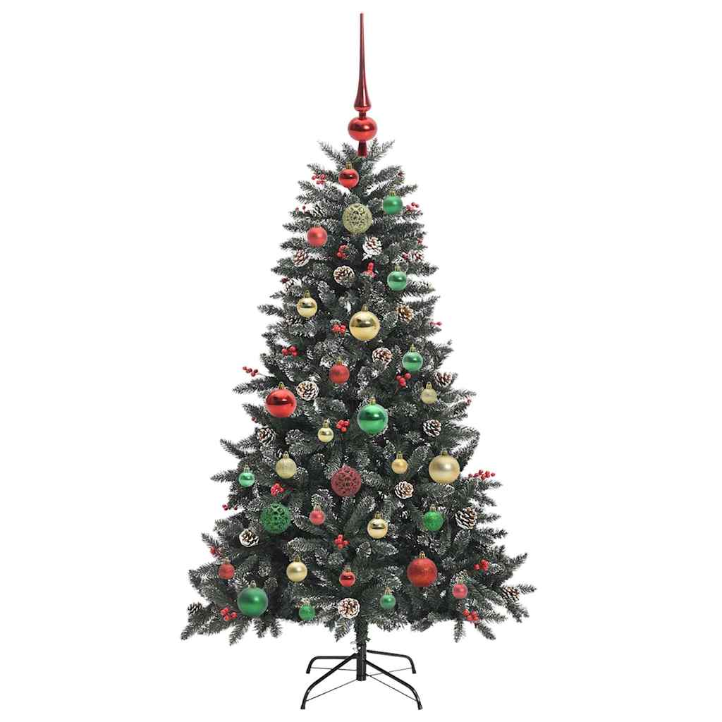 Kunstkerstboom met 150 LED Groen 120 cm PVC en Plastic en Staal
