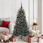 Artificial Christmas Tree with 150 LED Green 150 cm PVC and Plastic and Steel