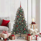 Artificial Christmas Tree with 150 LED Green 150 cm PVC and Plastic and Steel