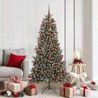 Artificial Christmas Tree with 300 LED Green 180 cm PVC and Plastic and Steel