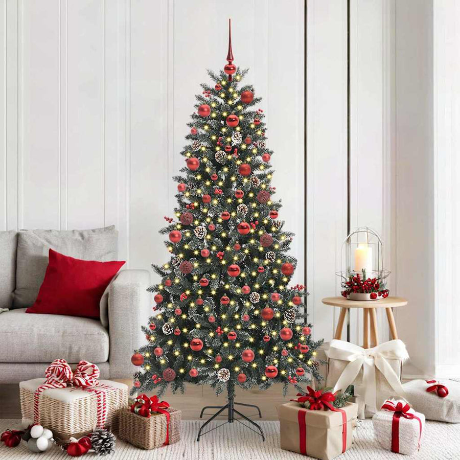 Kunstkerstboom Groen 99 x 99 x 180 cm PVC en Plastic en Staal
