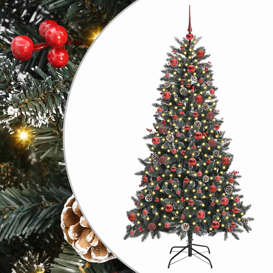 Kunstkerstboom Groen 99 x 99 x 180 cm PVC en Plastic en Staal