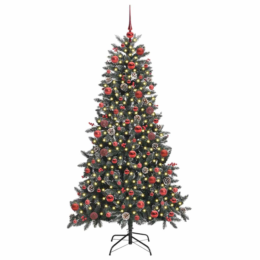 Kunstkerstboom Groen 99 x 99 x 180 cm PVC en Plastic en Staal