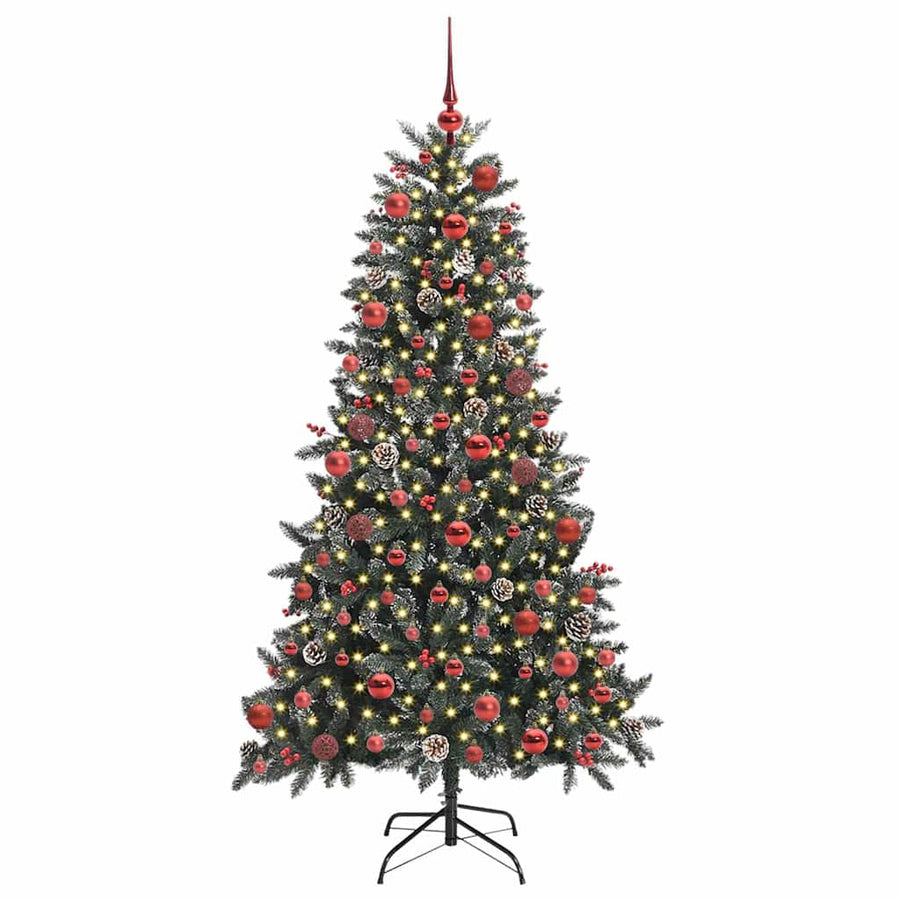 Kunstkerstboom Groen 99 x 99 x 180 cm PVC en Plastic en Staal