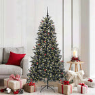 Artificial Christmas Tree with 300 LED Green 180 cm PVC and Plastic and Steel