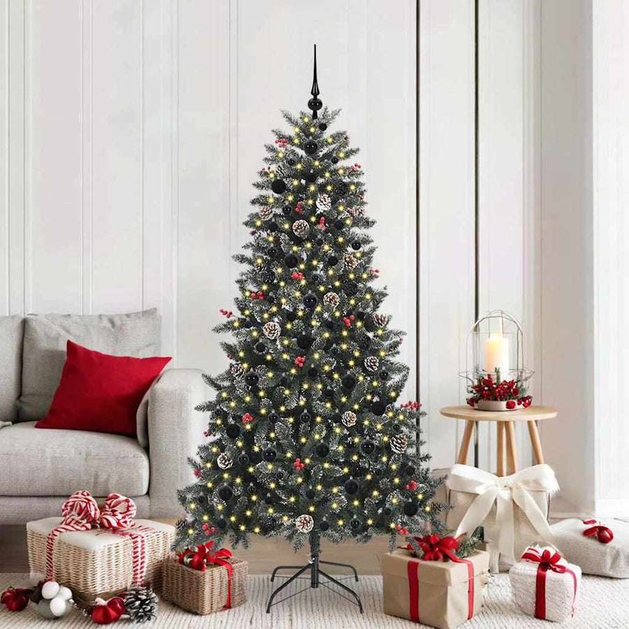 Kunstkerstboom Groen 99 x 99 x 180 cm PVC en Plastic en Staal