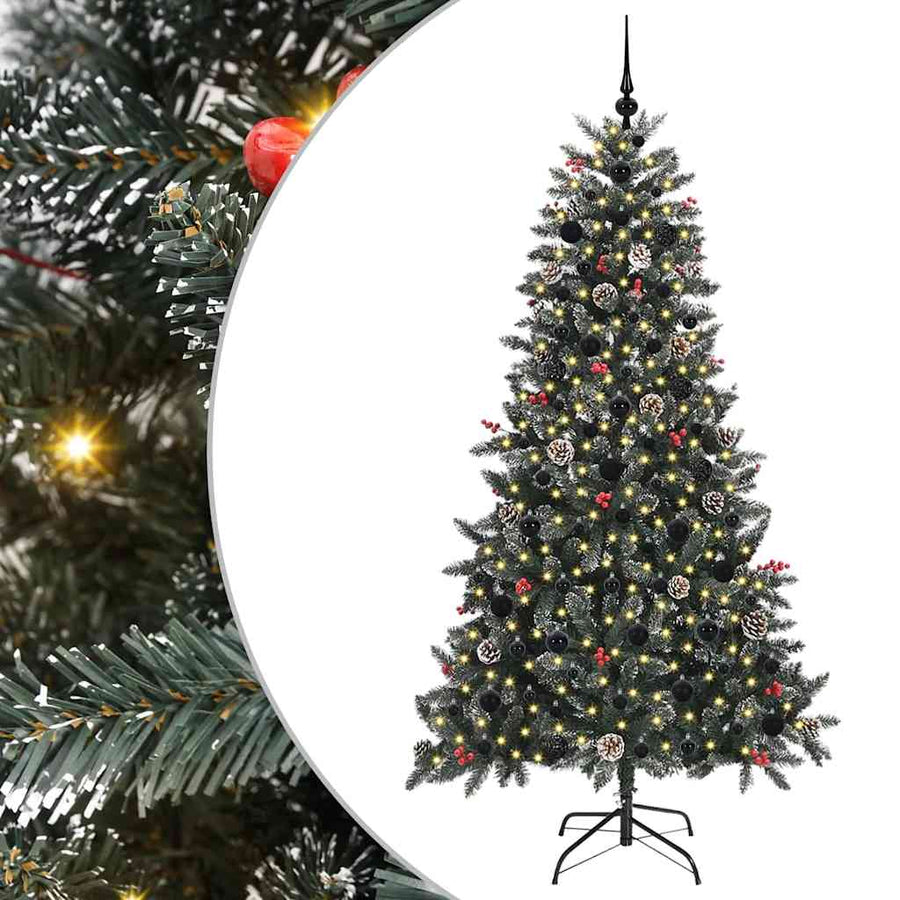 Kunstkerstboom Groen 99 x 99 x 180 cm PVC en Plastic en Staal