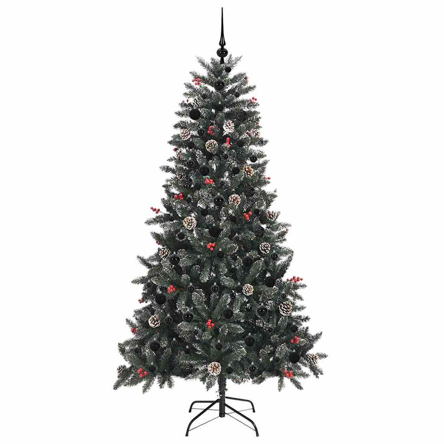 Kunstkerstboom Groen 99 x 99 x 180 cm PVC en Plastic en Staal