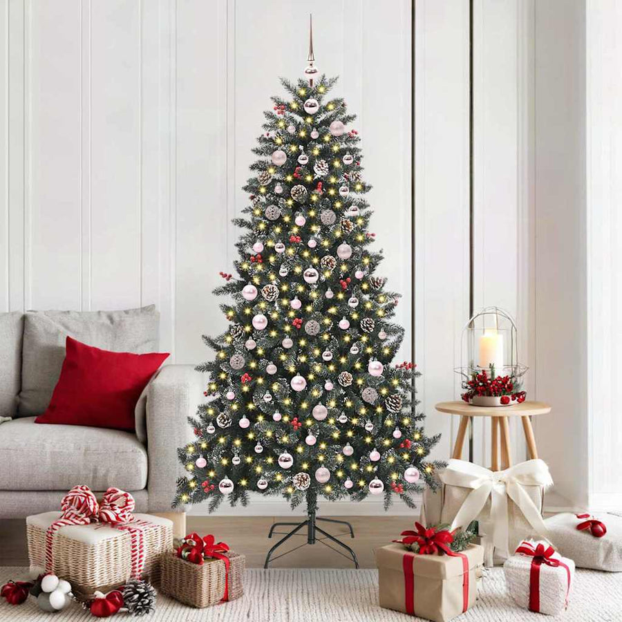 Kunstkerstboom Groen 99 x 99 x 180 cm PVC en Plastic en Staal