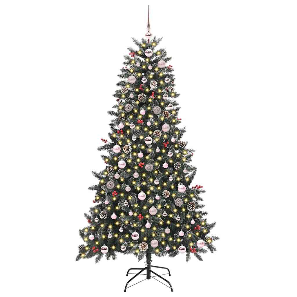 Kunstkerstboom Groen 99 x 99 x 180 cm PVC en Plastic en Staal
