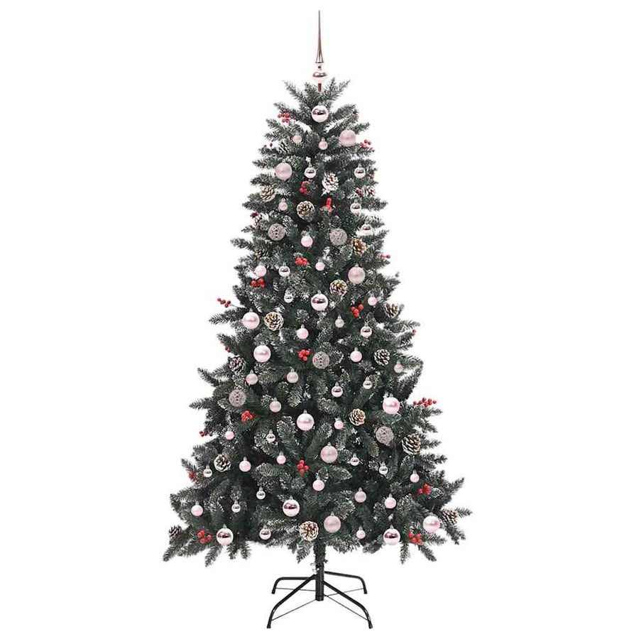 Kunstkerstboom Groen 99 x 99 x 180 cm PVC en Plastic en Staal